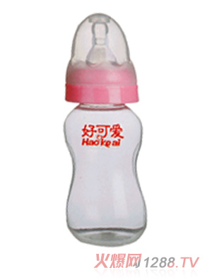 好可愛(ài)180ml標(biāo)口弧形奶瓶