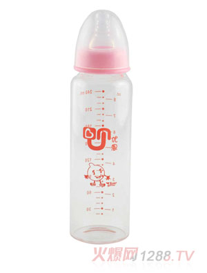 優(yōu)恩標口晶鉆直身玻璃奶瓶240ml
