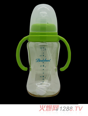 貝臣150ml 標(biāo)口PPSU帶手柄自動吸奶瓶