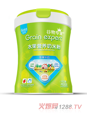 谷物專家水果營養(yǎng)奶米粉-蘋果牛奶 桶裝