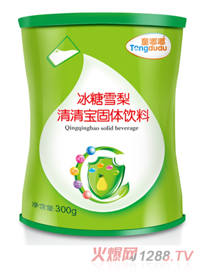 童嘟嘟冰糖雪梨清清寶固體飲料 鐵聽