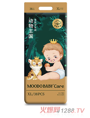 MOODO BABY®Care動(dòng)物王國(guó)系列皇族學(xué)步褲XL38