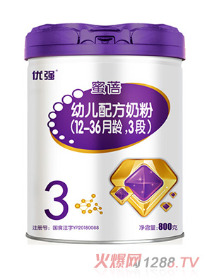 圣元優(yōu)強蜜蓓幼兒配方奶粉（12-36月齡，3段）800g