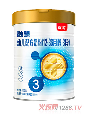 圣元優(yōu)聰融臻幼兒配方奶粉（12-36月齡，3段）900g