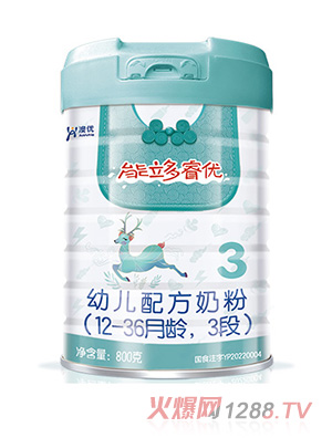 澳優(yōu)能立多睿優(yōu)幼兒配方奶粉（12-36月齡，3段）